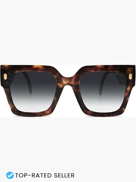 Vintage Oversized Square Sunglasses Retro UV Protection for Women main image 4